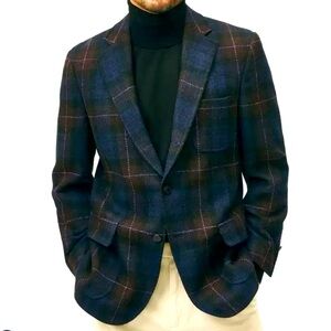 1818 No. 1 Sack Sport Coat in Checked Harris Tweed Size 42S